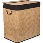 Koš na prádlo G21 150 l s rozdělovači, ratanový design s hnědým košem