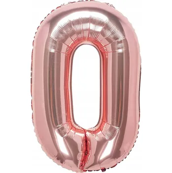 Balónek Fóliový balónek ČÍSLICE 0 NULA RŮŽOVÝ k narozeninám 100 cm