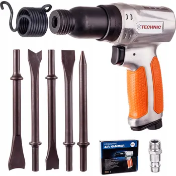 Pneumatické kladivo Pneumatické Kladivo Sekací + 5x Sekáče Dláta S Kulatou Stopkou