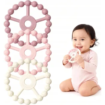 3 kousátka pro miminka, silikonové tyčinky na prořezávání zoubků, potravinářské hračky proti cucání