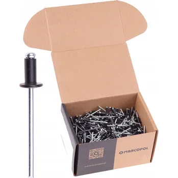 Nýt TRHACÍ NÝTY 4x8mm ČERNÉ RAL 9005 ČERNÝ TRHACÍ NÝT 100ks