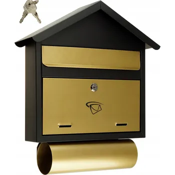 Poštovní schránka Poštovní schránka s přihrádkou na noviny Km Express zlatá