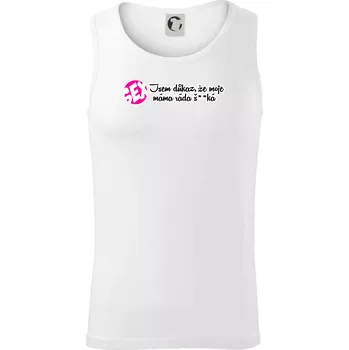jsem důkaz toho, že moje máma ráda šuká - Tílko pánské Core - S ( Bílá )