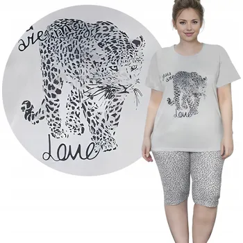 Dámské noční prádlo NETi Velmi lehká a jemná bavlněná dámská pyžama - 3/4 nohavice L