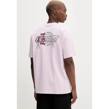 Bavlněné tričko Dickies pánské, fialová barva, s potiskem, DK0A87QP 40X, vel. XL