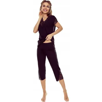 Podprsenka Eldar dámské pyžamo viskóza černé velikost L