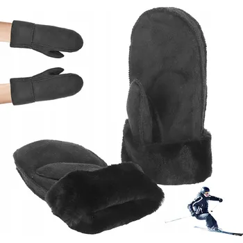 Rukavice Teplé pletené rukavice s podporou dotykových displejů, světle šedé