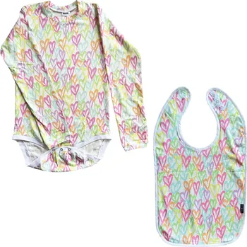 Body Set: Bodytriko s "neviditelným" bryndákem (srdíčka) Velikost: 164