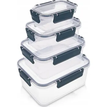 Dóza na potraviny 4x Kuchyňské dózy s těsněním na potraviny - sada dóz