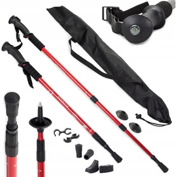 Trekingová hůl Hole Verk Group KIJ NORDIC WALKING 011 SADA 64-135 cm červené