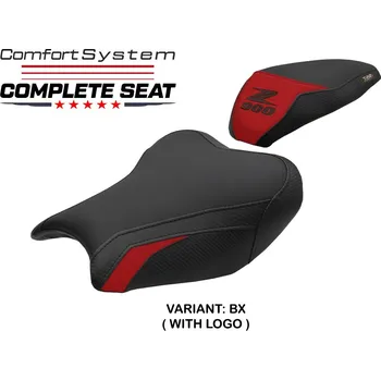 Sedlo na kolo TPZ Italia Kompletní sedlo Kawasaki Z 900 17-24 Liaka Comfort standard potah sedla: s logem BX (bordeaux)