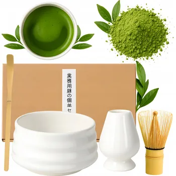 Sada na přípravu čaje Matcha: Miska + Metlička + Lžička + Stojánek