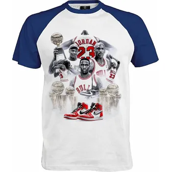 Pánské tričko Tričko Michael Jordan | Chicago Bulls Druh: Pánské, Barva: Royal | Bílá, Velikost: XL