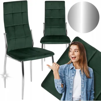 Jídelní židle Židle Mebel Elite, zelený velur, 1 ks