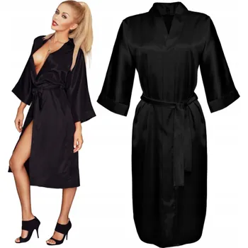 Dámský župan Dkaren dámský župan do půlky lýtek bez kapuce, velikost L