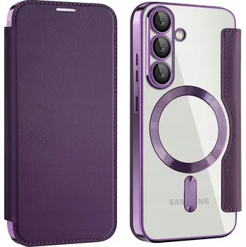 Pouzdro na mobilní telefon Flipové pouzdro Erbord pro Samsung Galaxy S25 fialové