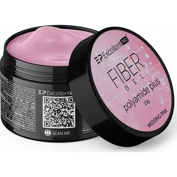 Lak na nehty Excellent PRO Fiber Gel Polyamide Plus Stavební Gel Wedding Pink 15 g