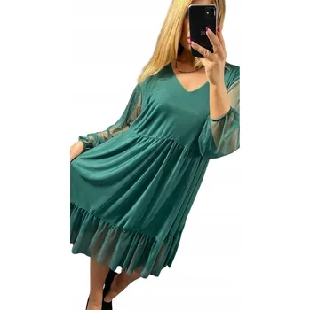 Dámské šaty Genesy šaty pro běžné nošení, elegantní midi střih, velikost 54