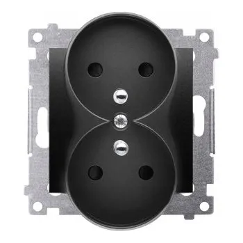 Elektrická zásuvka Dvojitá zásuvka s uzemněním Simon 54 Nature DGZ2MZN.01/49