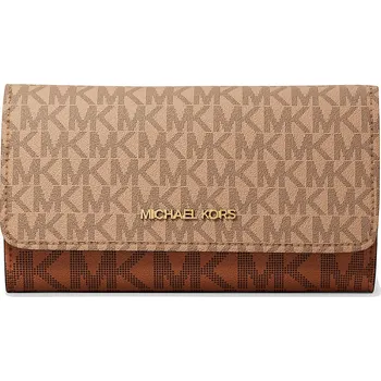 Peněženka Michael Kors Jet Set Large Signature Logo Tri-Fold Wallet Camel Multi
