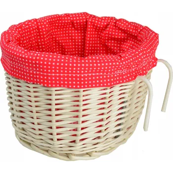 Košík na láhev Proutěný KOŠÍK NA KOLO pro DĚTI bílý + VLOŽKA