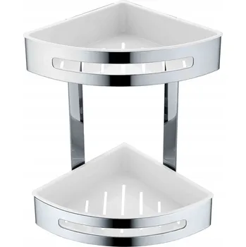 Drátěná police Rohová polička do sprchy dvojitá STELLA 16.072