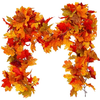 umělá květina Umělá girlanda liście klonu, pestrobarevná, 180 cm