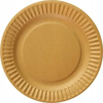 Talíř Papírové talířky jednobarevné zlaté 18 cm, 6 Ks.