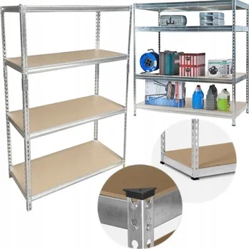 Dílenský regál Kovový skladový regál HÖGLER 180 x 90 x 40 cm, nosnost až 150 kg na polici