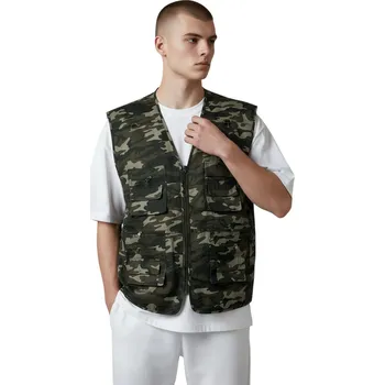 Pánská vesta Perfec MK Pánská vojenská plátěná vesta Barva: Vojenská, Velikost: 4XL