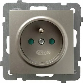 Elektrická zásuvka Stříbrná nástěnná Elektrická Zásuvka Ospel