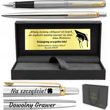 Sada pera a propiska Parker Jotter ocel GT s gravírováním