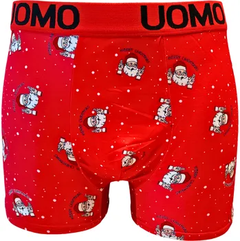 Pánské spodní prádlo Pánské bavlněné vánoční boxer šortky D3183 Velikost: 3XL