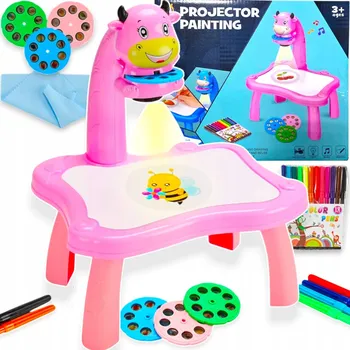 Magnetická kreslící tabulka TABULE NA KRESLENÍ S PROJEKTOREM MAGICKÝ STOLEK NA MALOVÁNÍ VELKÝ XL