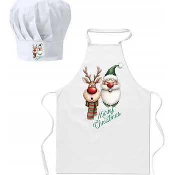 Kuchyňská zástěra Kuchyňská zástěra Vánoční kuchařská čepice Mikuláš Sob Dárek