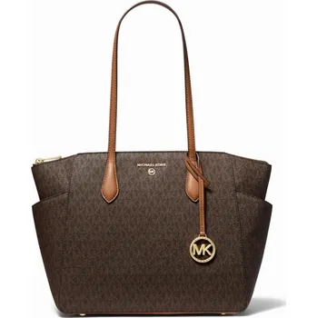 Kabelka Michael Kors Marilyn medium logo hnědá + doprava zdarma