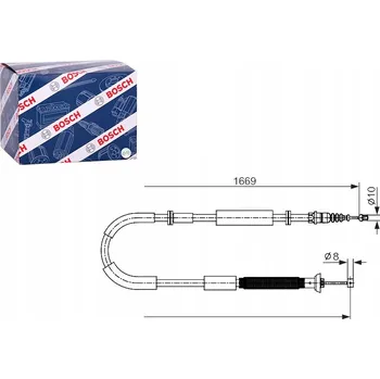 Brzdová hadice Bosch 1 987 482 588 Lanko ruční brzdy