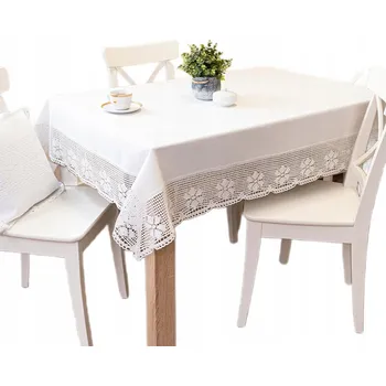 ubrus RACHELA Ubrus s krajkou, šířka 140 x výška 240 cm, barva 001 bílá