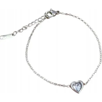 Náramek Dámský náramek se srdíčkem zlatý 19 cm