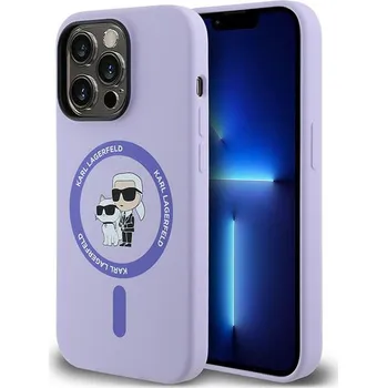 Pouzdro na mobilní telefon Zadní Kryt Karl Lagerfeld pro Apple iPhone 14 Pro fialový
