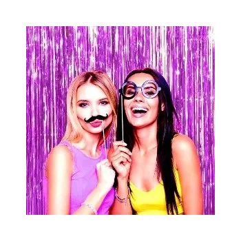 Obraz FOTO POZADÍ ZÁVĚS 100X210 HOLOGRAFICKÝ FIALOVÁ RŮŽOVÁ