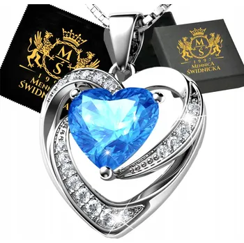 Náhrdelník Stříbrný náhrdelník srdce nekonečno Dárek Stříbro