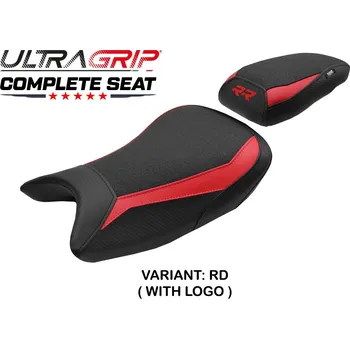 Sedlo na kolo TPZ Italia Kompletní sedlo BMW S 1000 RR 19-25 Varel Ultragrip potah sedla: s logem RD (red)