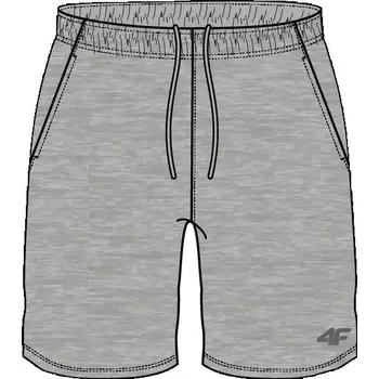 4F pánské šortky na cvičení 4FWSS25TFSHM0911 šedé (S) (S, šedá)