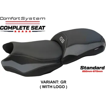 Sedlo na kolo TPZ Italia Kompletní sedlo BMW R 1200 GS 13-18 Mainz Comfort standard potah sedla: s logem GR (grey)