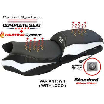 Sedlo na kolo TPZ Italia Kompletní vyhřívané sedlo BMW R 1250 GS 19-23 Paphos Comfort standard potah sedla: s logem WH (white)