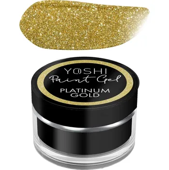 Umělé nehty Yoshi Paint Gel UV LED Gel Na Nehty Pro Zdobení Platinum Gold 5ml