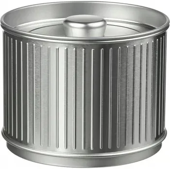 Dóza na potraviny IKEA BETTHAJ Plechovka s víkem, na kávu/čaj/stříbrná, 0.6 l