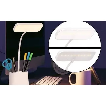 Lampička LED stolní lampička s USB a organizérem, stmívatelná