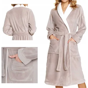 Dámský župan Doctornap Dámský župan teplý měkký na zavazování SWW 7182 béžový L